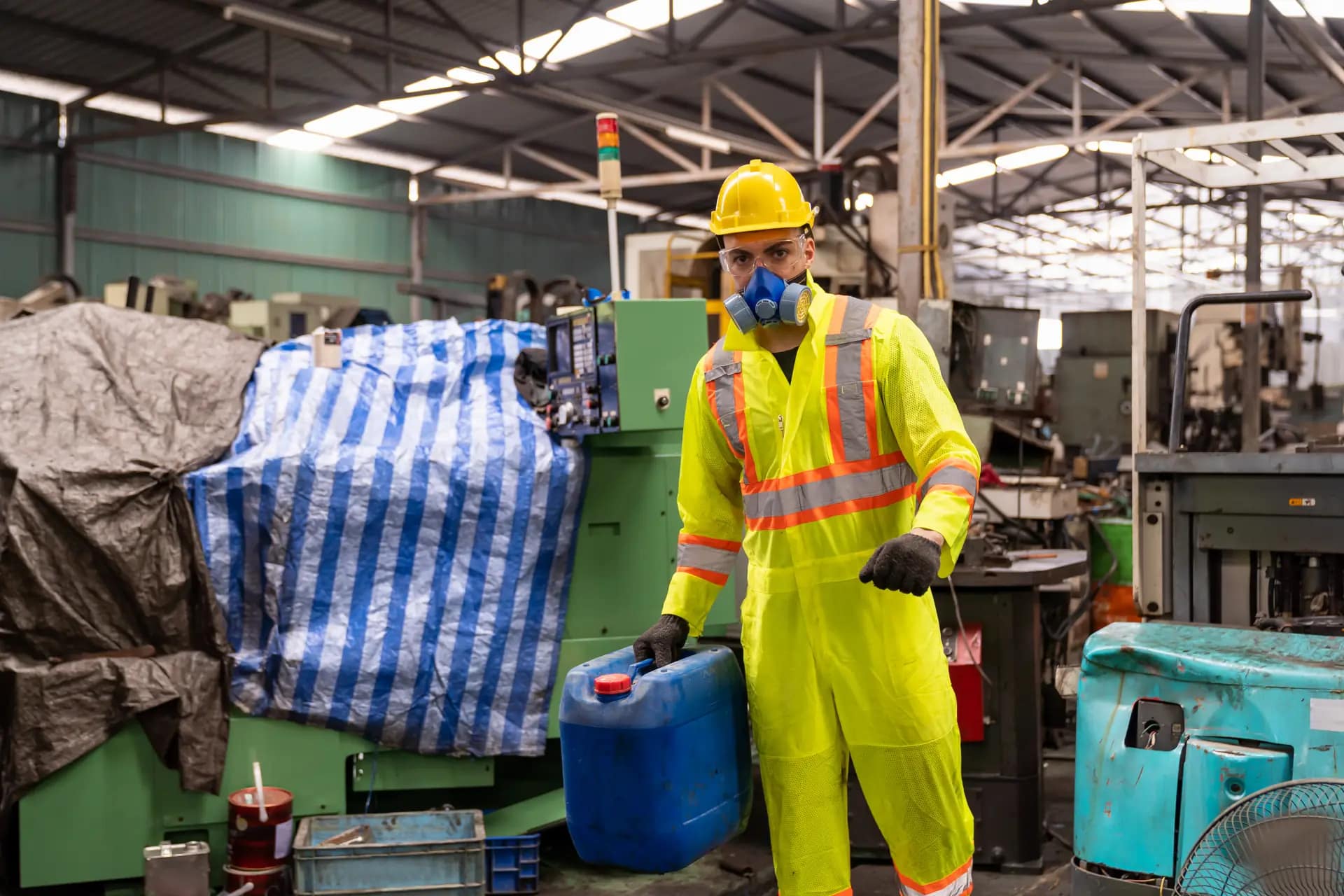 Tradexico team member at a factory
